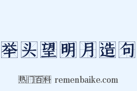 举头望明月造句是什么意思的图片
